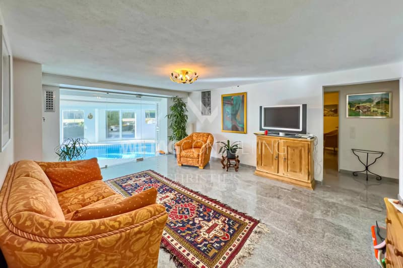 Lugano-Curio : villa élégante avec piscine intérieure, dépendance indépendante pour les invités & possibilité d'une résidence secondaire à vendre (8)