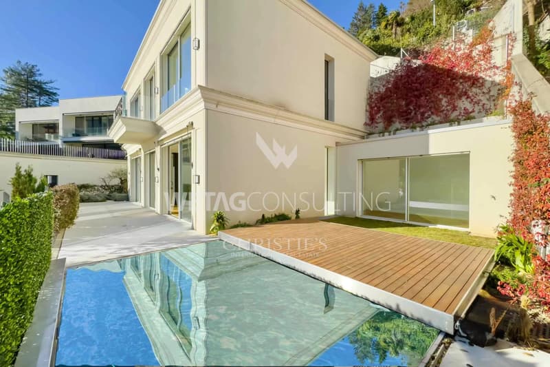 Lugano-Vico Morcote: Modern Villa with Spectacular View of Lake Lugano for Sale (6)
