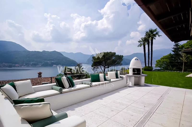 Lugano-Figino: Elegante Villa mit traumhafter Aussicht auf den Luganersee & Indoor-Pool zu verkaufen (2)