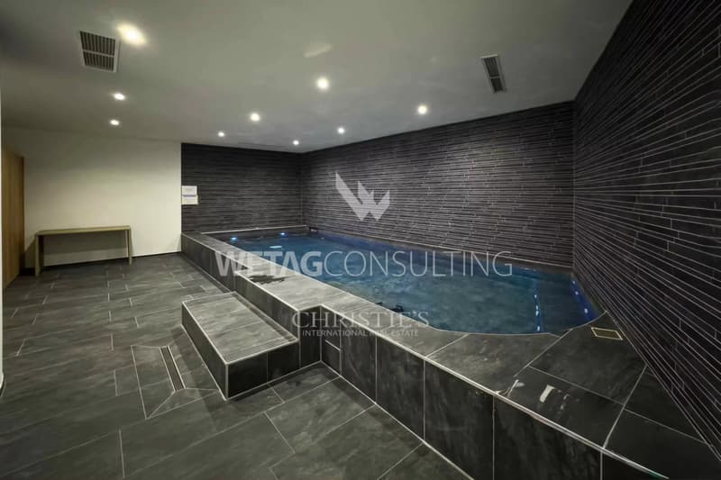 Lugano-Muzzano, à vendre : appartement moderne directement sur le lac de Lugano avec grand jardin privé (6)