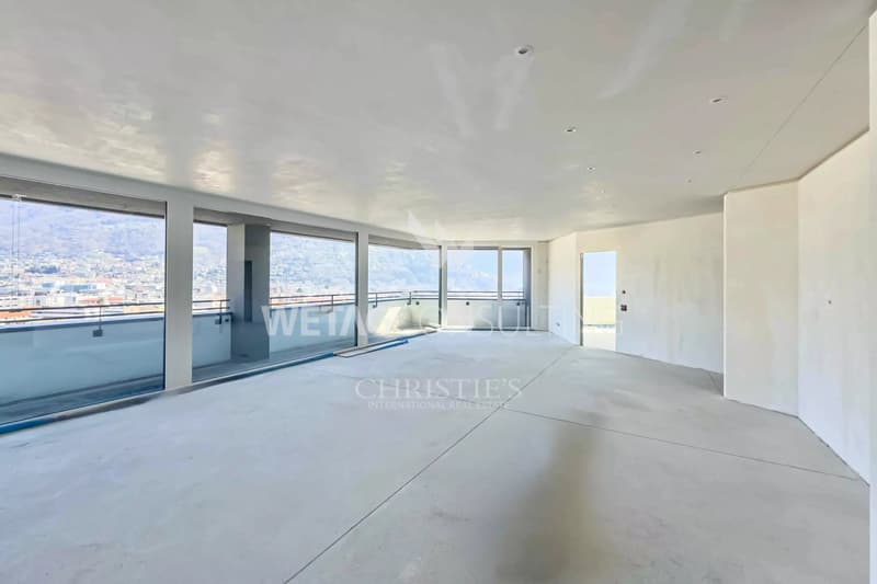 Un penthouse moderne, en cours de construction, avec vue sur la ville et le lac, est à vendre à Lugano (3)