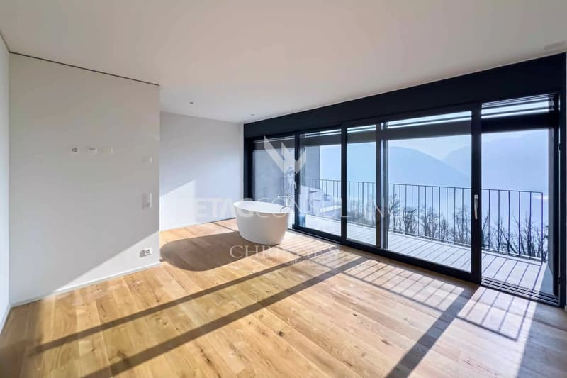 Lugano-Carona : appartement duplex moderne avec vue spectaculaire sur le lac de Lugano à vendre (2)
