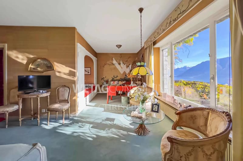 Villa mediterranea da ristrutturare in posizione ideale con vista lago a 180 gradi a Ronco sopra Ascona in vendita (8)