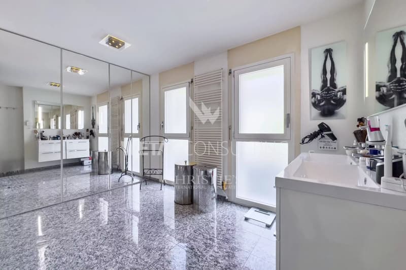 Lugano-Agno: Villa elegante con piscina infinity panoramica, sauna &amp; vista ampia sul lago di Lugano in vendita (10)