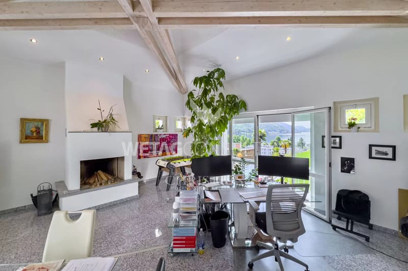 Lugano-Agno: Villa elegante con piscina infinity panoramica, sauna &amp; vista ampia sul lago di Lugano in vendita (12)