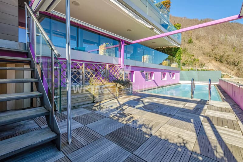 Lugano-Melide : Penthouse moderne avec vue magique sur le lac de Lugano à vendre (6)