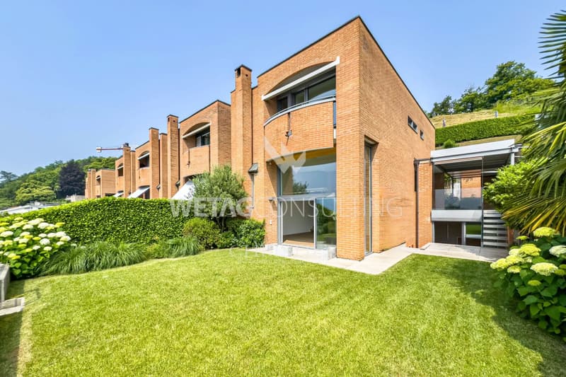 Lugano-Porza : maison en rangée avec jardin privé & vue sur le lac à vendre, également possible comme résidence secondaire (13)