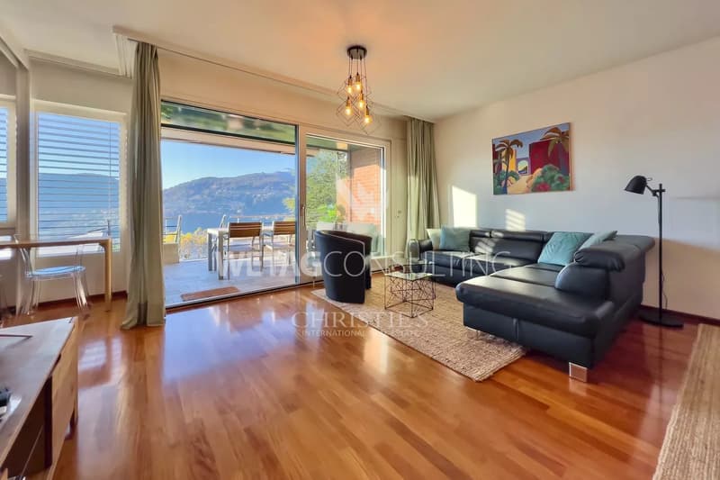 Cozy apartment in Montagnola with lake view &amp; private garden for sale (2)