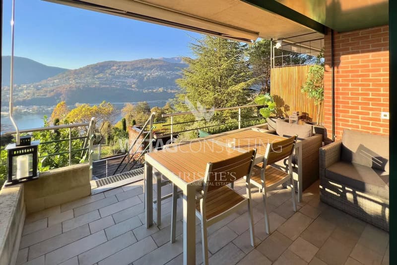 Cozy apartment in Montagnola with lake view &amp; private garden for sale (1)