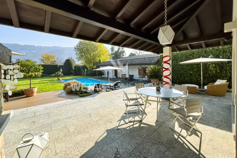 Lugano-Magliaso: Villa elegante con piscina, circondata da verde, compresa dépendance per gli ospiti (2)