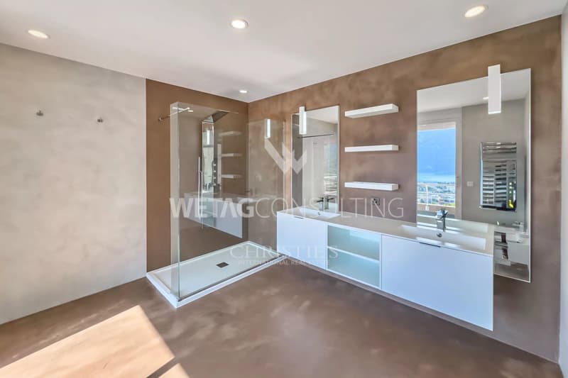 À Lugano : Villa en rangée élégante avec jardin privé &amp; vue sur le lac, à vendre, également utilisable comme résidence secondaire (7)