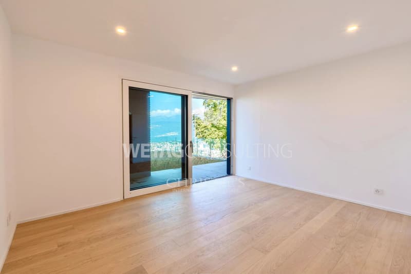 Modern row villa with garden &amp; lake view in Lugano-Aldesago for sale, also suitable as a second home (7)