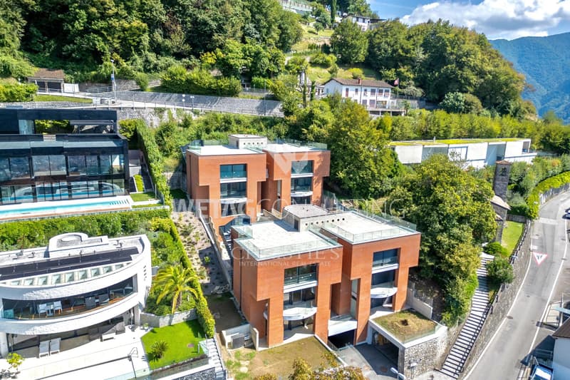 Modern semi-detached villa with private garden &amp; panoramic view of Lake Lugano in Lugano-Aldesago for sale (10)
