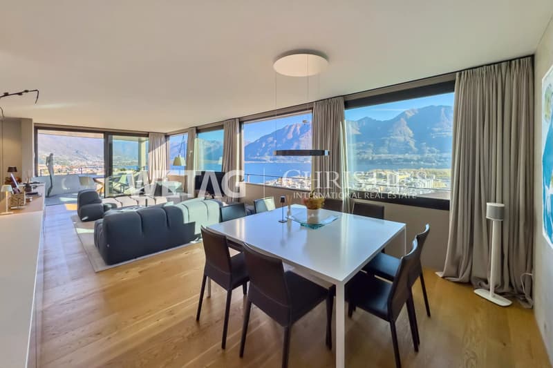 Modern & bright duplex apartment with lake view for sale in Locarno-Monti (2)