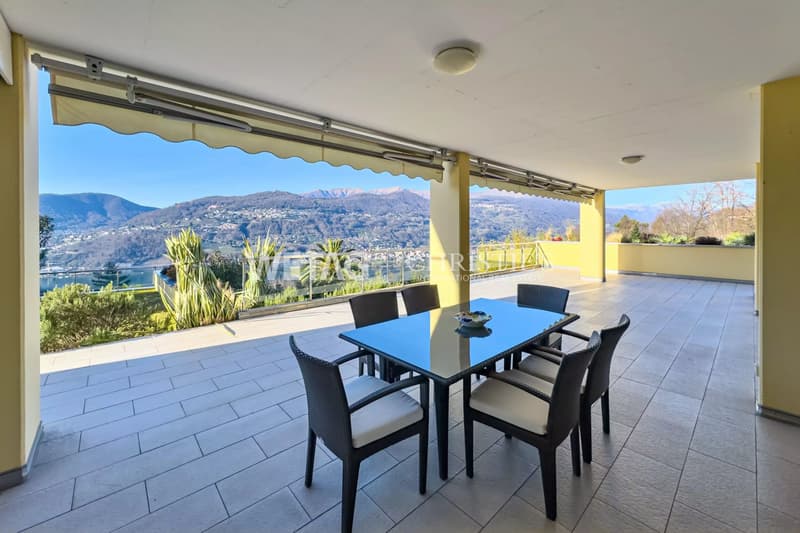Montagnola: Appartamento con giardino privato & vista lago aperta in vendita, anche disponibile come seconda casa (1)