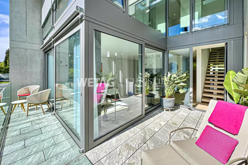 Collina d'Oro-Gentilino: villa en terrasse élégante avec jardin privé à vendre (8)