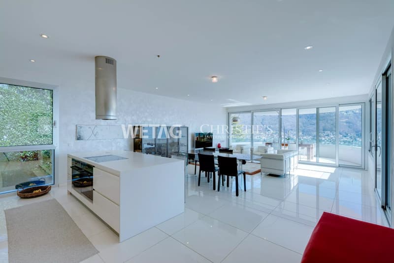 Lugano-Porza: Elegante Wohnung mit Blick auf den Luganersee & privatem Pool  zu verkaufen ? auch als Zweitwohnsitz möglich (2)