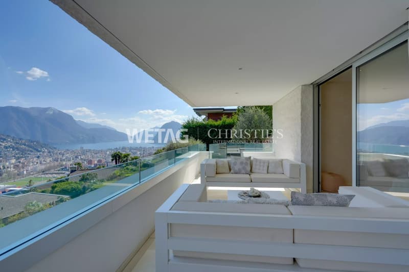 Lugano-Porza: Elegante Wohnung mit Blick auf den Luganersee & privatem Pool  zu verkaufen ? auch als Zweitwohnsitz möglich (11)