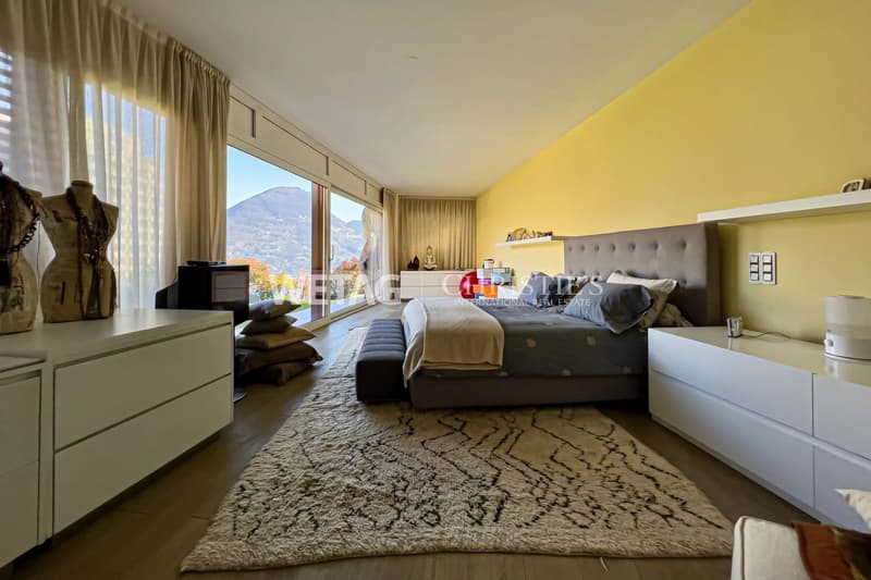 Lugano-Savosa : Appartement avec grand jardin privé & vue sur le lac de Lugano à vendre (5)