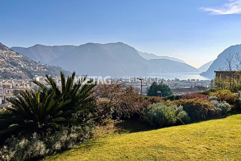 Lugano-Savosa : Appartement avec grand jardin privé & vue sur le lac de Lugano à vendre (2)