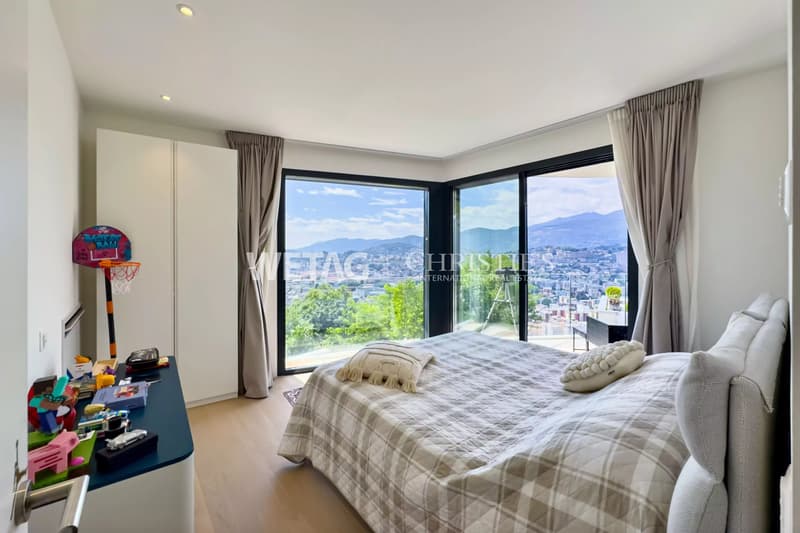 Lugano-Viganello : villa moderne avec une vue splendide sur le lac de Lugano & piscine extérieure, idéale également en tant que résidence secondaire (9)