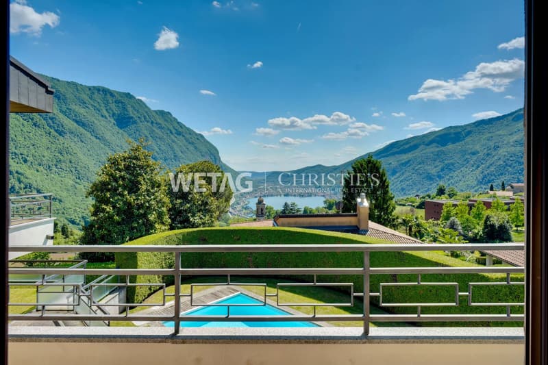 Lugano/Rovio: Villa with pool & magnificent, open view of Lake Lugano for sale, ideal also as a second home (2)