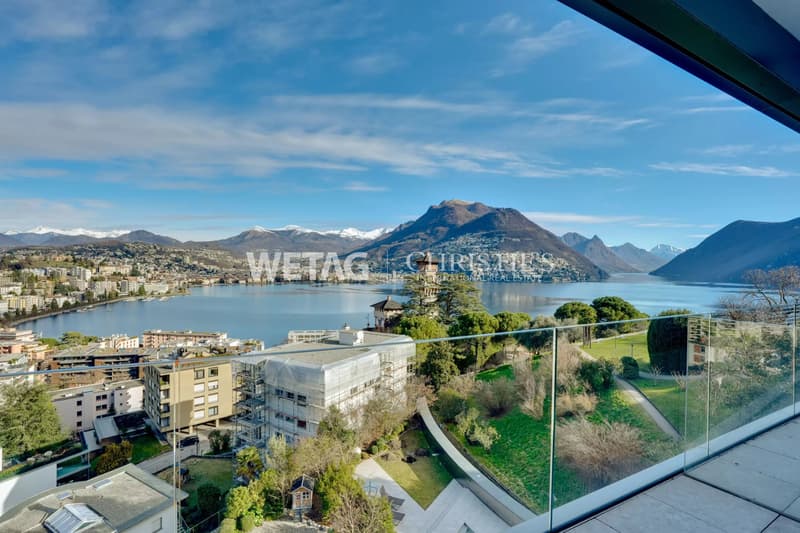 Appartamento attico moderno in vendita a Lugano-Paradiso con una meravigliosa vista sul lago, ideale anche come seconda casa. (1)
