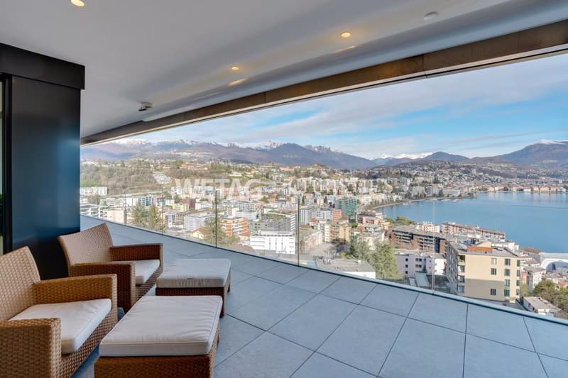 Appartamento attico moderno in vendita a Lugano-Paradiso con una meravigliosa vista sul lago, ideale anche come seconda casa. (11)