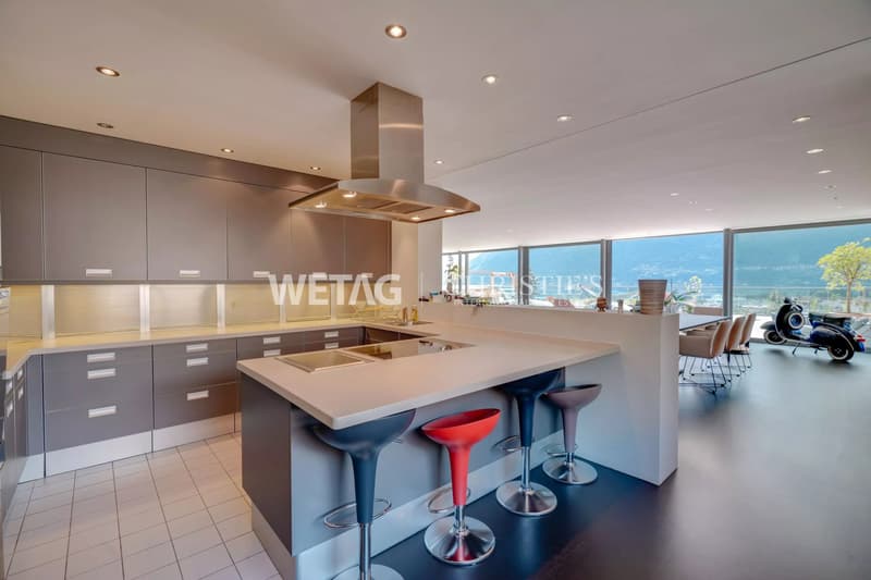 Bright & exclusive penthouse apartment with large terrace & panoramic view for sale in Locarno (6)