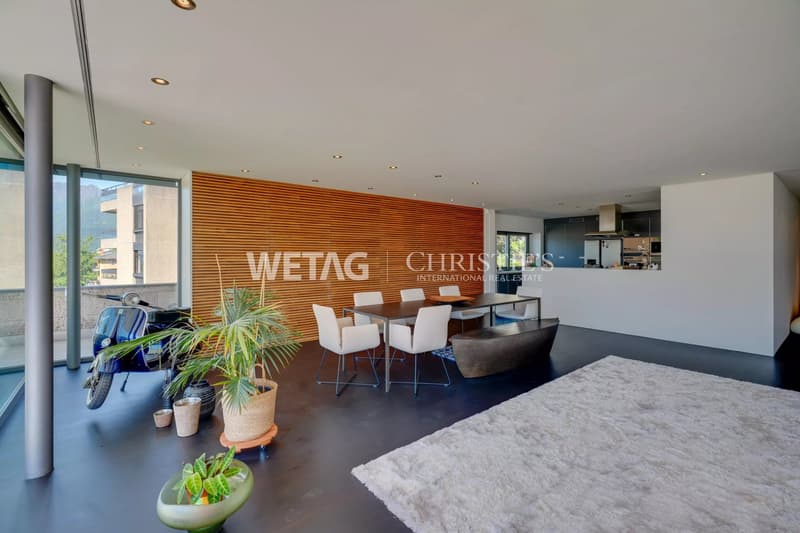 Bright & exclusive penthouse apartment with large terrace & panoramic view for sale in Locarno (11)