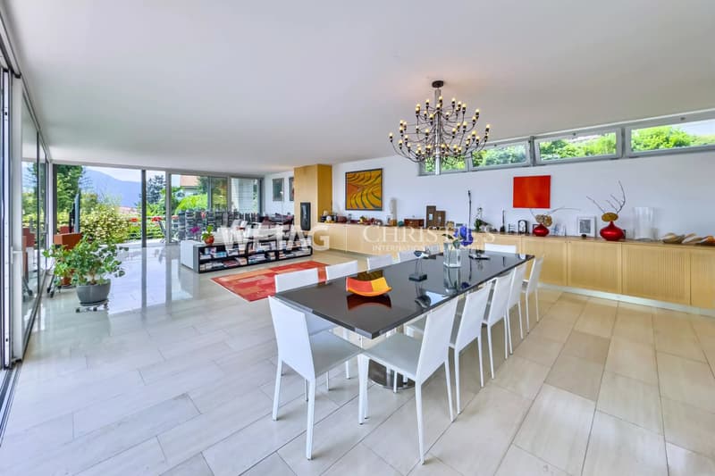 Lugano-Carona: modern villa in Carona with a view of Lake Lugano, nestled in greenery with privacy (4)