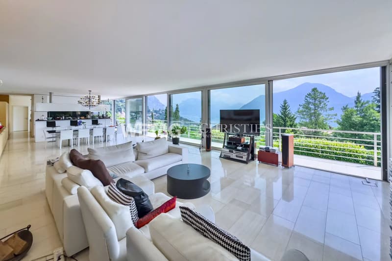 Lugano-Carona: modern villa in Carona with a view of Lake Lugano, nestled in greenery with privacy (3)