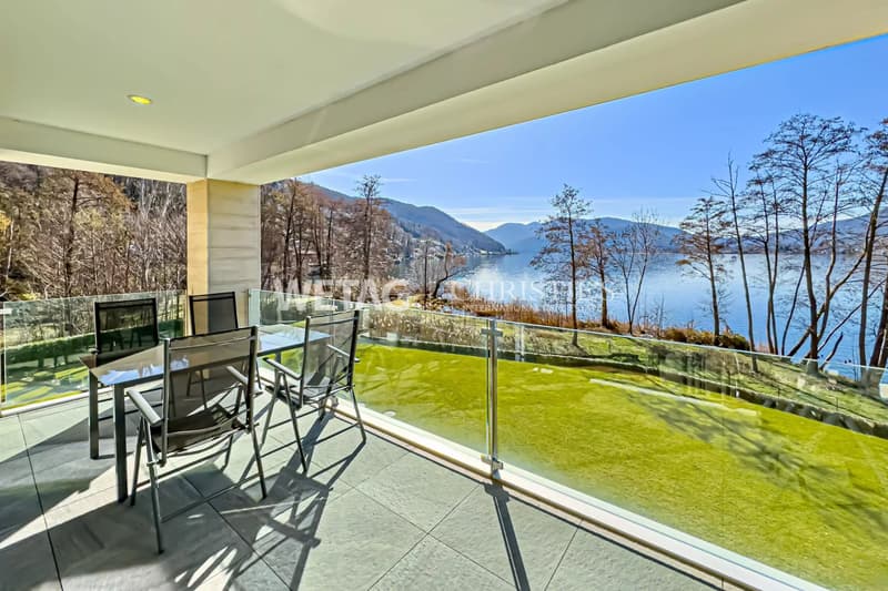 Muzzano: Elegante appartamento in affitto direttamente sul Lago di Lugano (1)