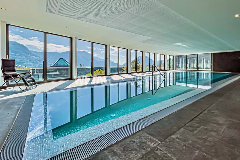 Appartement à Porza avec jardin privé & vue sur le lac à louer (6)