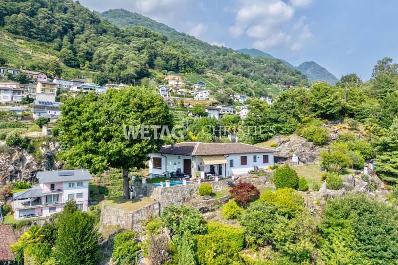 Riazzino?Lavertezzo: Mediterranean Villa with large garden & outdoor pool for sale (13)