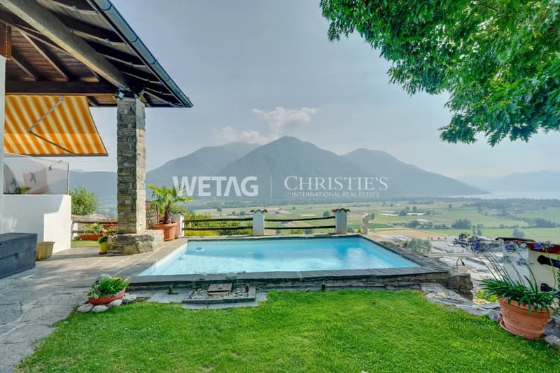 Riazzino?Lavertezzo: Mediterranean Villa with large garden & outdoor pool for sale (1)