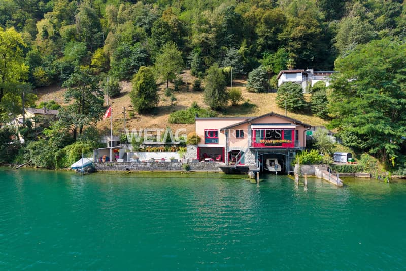 Direkt am See mit Bootsplatz: Charmante Villa in Riva San Vitale zum Verkauf ? Zweitwohnsitz möglich (1)