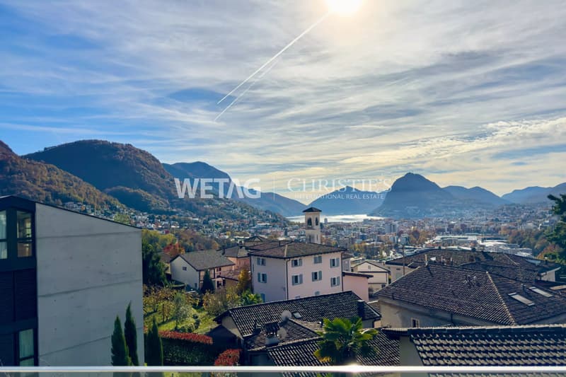 Elegante Penthouse-Wohnung im Rohbau in Lugano?Canobbio zu verkaufen, mit Panoramaterrasse & Blick auf den Luganersee (1)