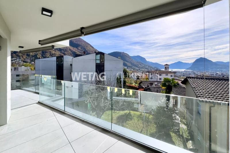 Elegante Penthouse-Wohnung im Rohbau in Lugano?Canobbio zu verkaufen, mit Panoramaterrasse & Blick auf den Luganersee (8)