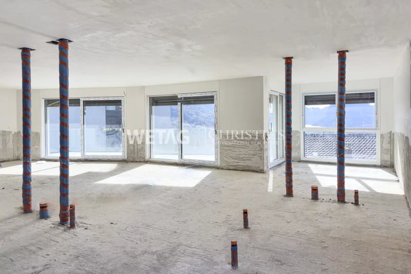 Elegante Penthouse-Wohnung im Rohbau in Lugano?Canobbio zu verkaufen, mit Panoramaterrasse & Blick auf den Luganersee (4)
