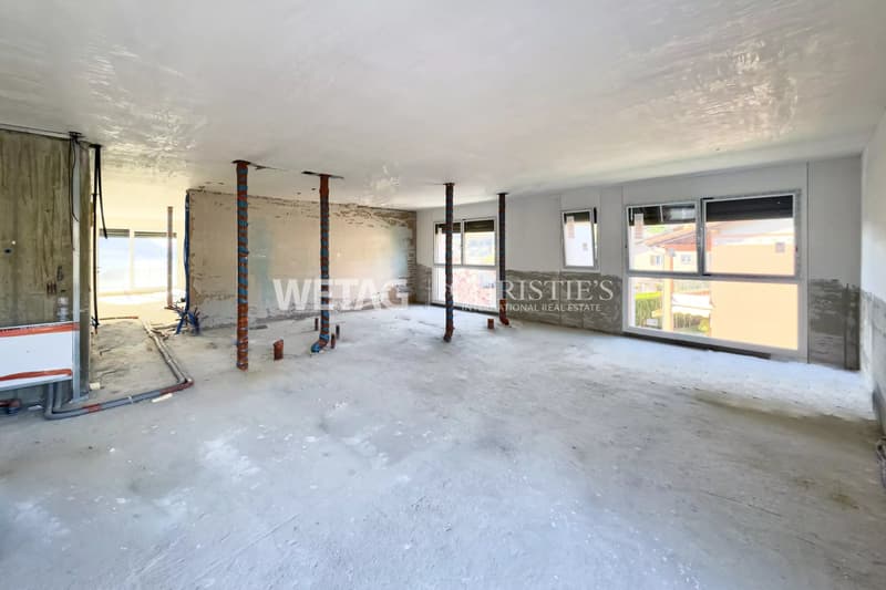 Elegante Penthouse-Wohnung im Rohbau in Lugano?Canobbio zu verkaufen, mit Panoramaterrasse & Blick auf den Luganersee (6)