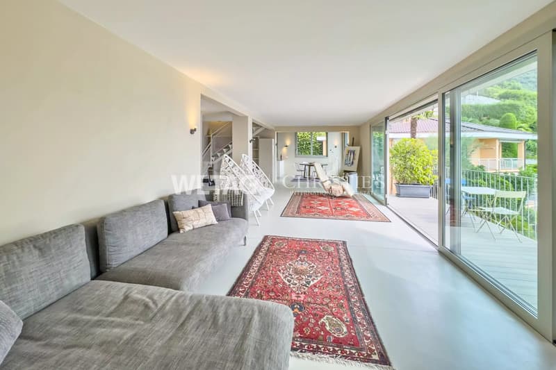 Ronco sopra Ascona: Moderne Zweifamilienvilla mit zwei Wohnungen & herrlichem Seeblick zu verkaufen (7)