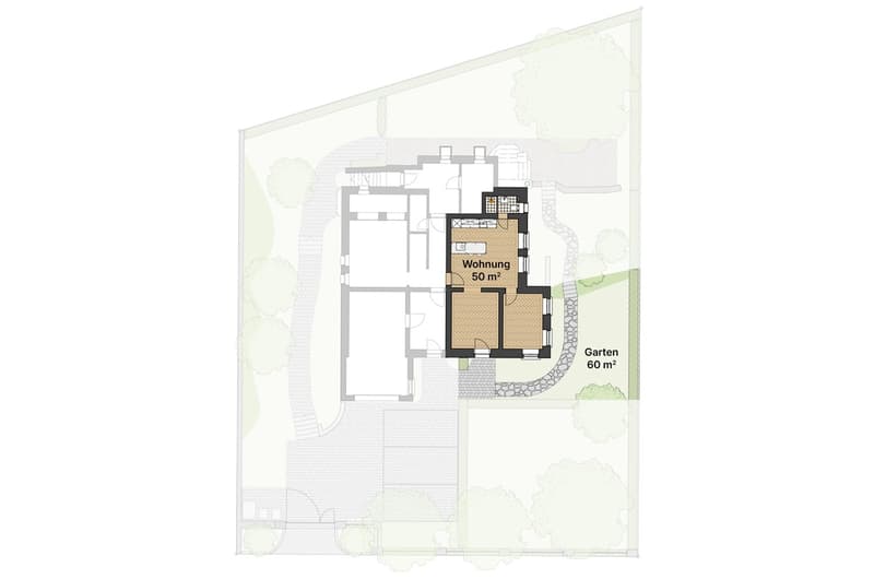 Stilvolle 2.5-Zimmer-Wohnung mit privatem Garten (3)