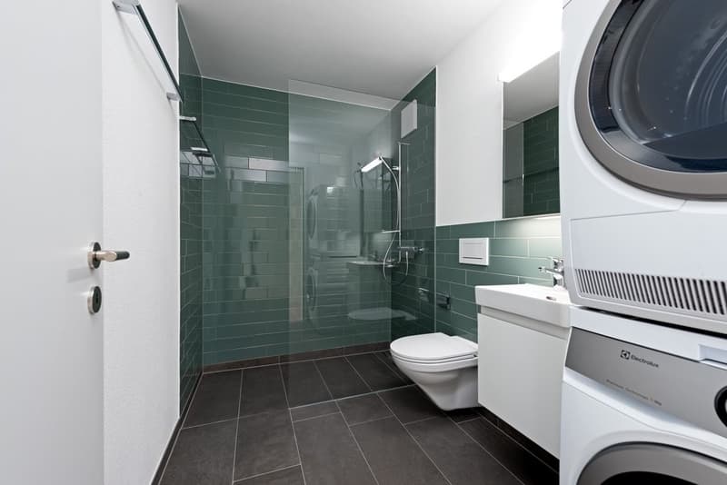 Badezimmer mit Waschturm