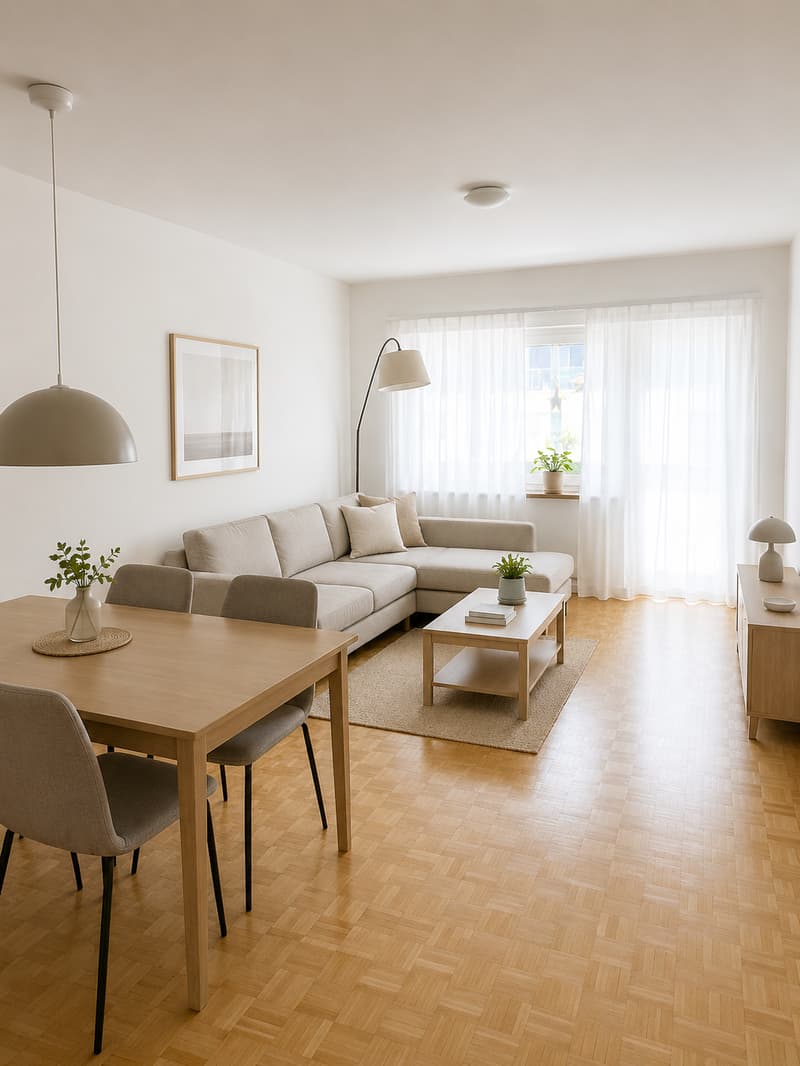 Appartement de 3,5 pièces aux lignes classiques des années 1960 avec un salon spacieux (4)