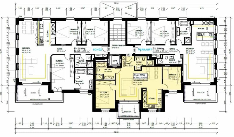 For sale on Bleichelistr. 5 in Bühler, near Teufen: 3.5 room first occupancy apartment with generous layout on the 1st floor. (9)
