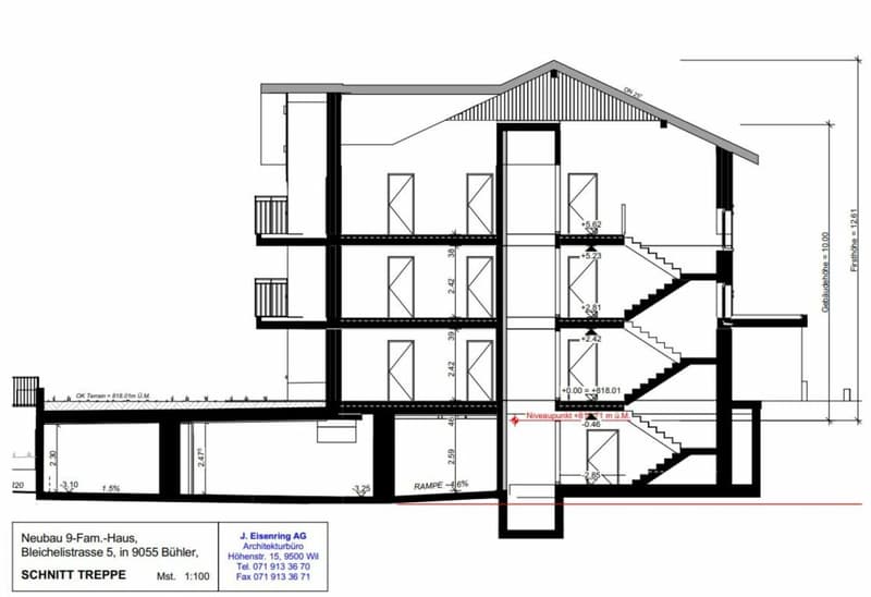 For sale on Bleichelistr. 5 in Bühler, near Teufen: 3.5 room first occupancy apartment with generous layout on the 1st floor. (12)