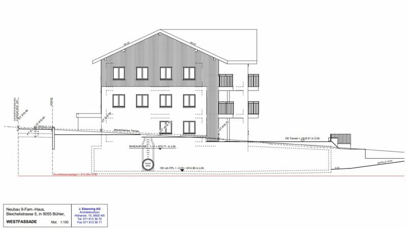For sale on Bleichelistr. 5 in Bühler, near Teufen: 3.5 room first occupancy apartment with generous layout on the 1st floor. (16)