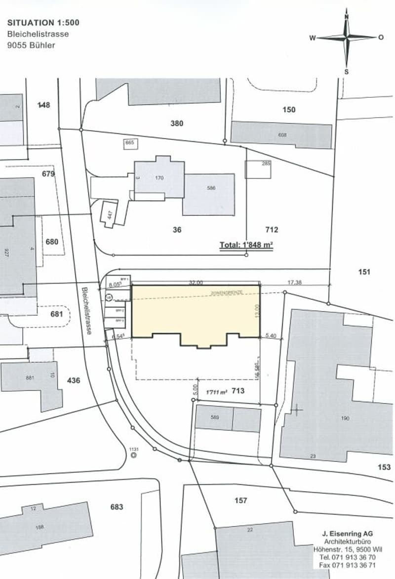 For sale on Bleichelistr. 5 in Bühler, near Teufen: 3.5 room first occupancy apartment with generous layout on the 1st floor. (2)