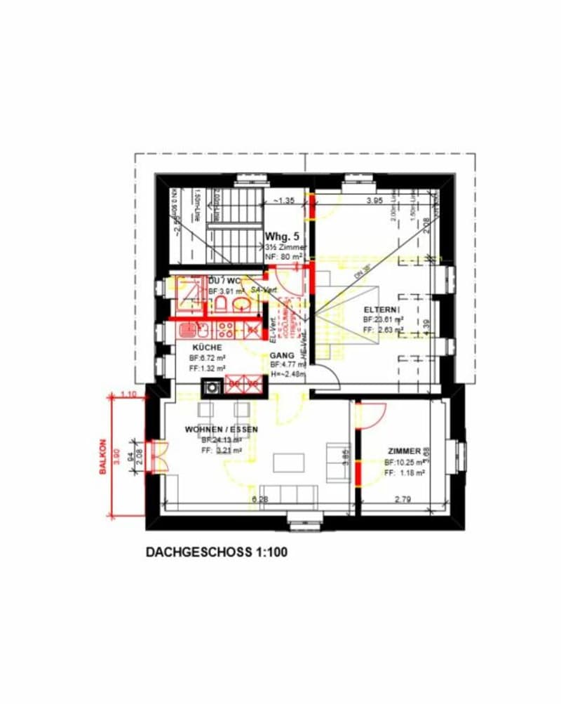 À louer appartement de 3 pièces au 3a Wylandstrasse à Winterthur (4)